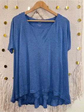 Pure Jill Asymmetrical Rounded Elliptical Hem Top